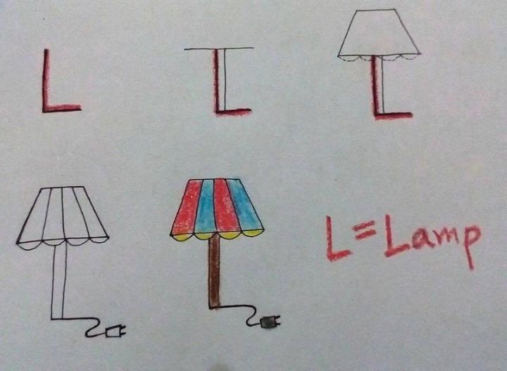 L For Lamp Alphabet - Crafting Alphabet Pictures for Little Ones