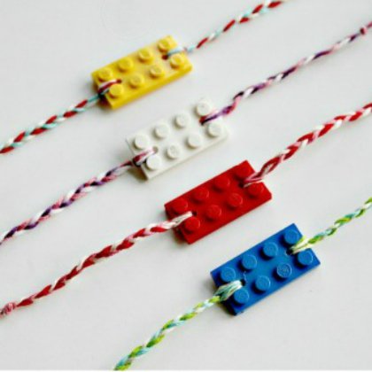 Last Minute Lego Friendship Bracelets Gift Idea For Kindergartners Using Embroidery Thread - Building Hand-crafted Friendship Bracelets for Friendship Day
