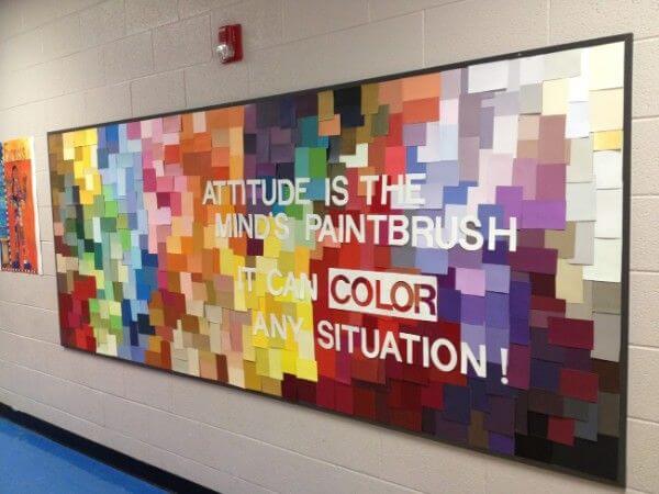 Learning Different Colors Ideas Through Bulletin Board - Fancying up the Classroom Bulletin Board with a Rainbow
