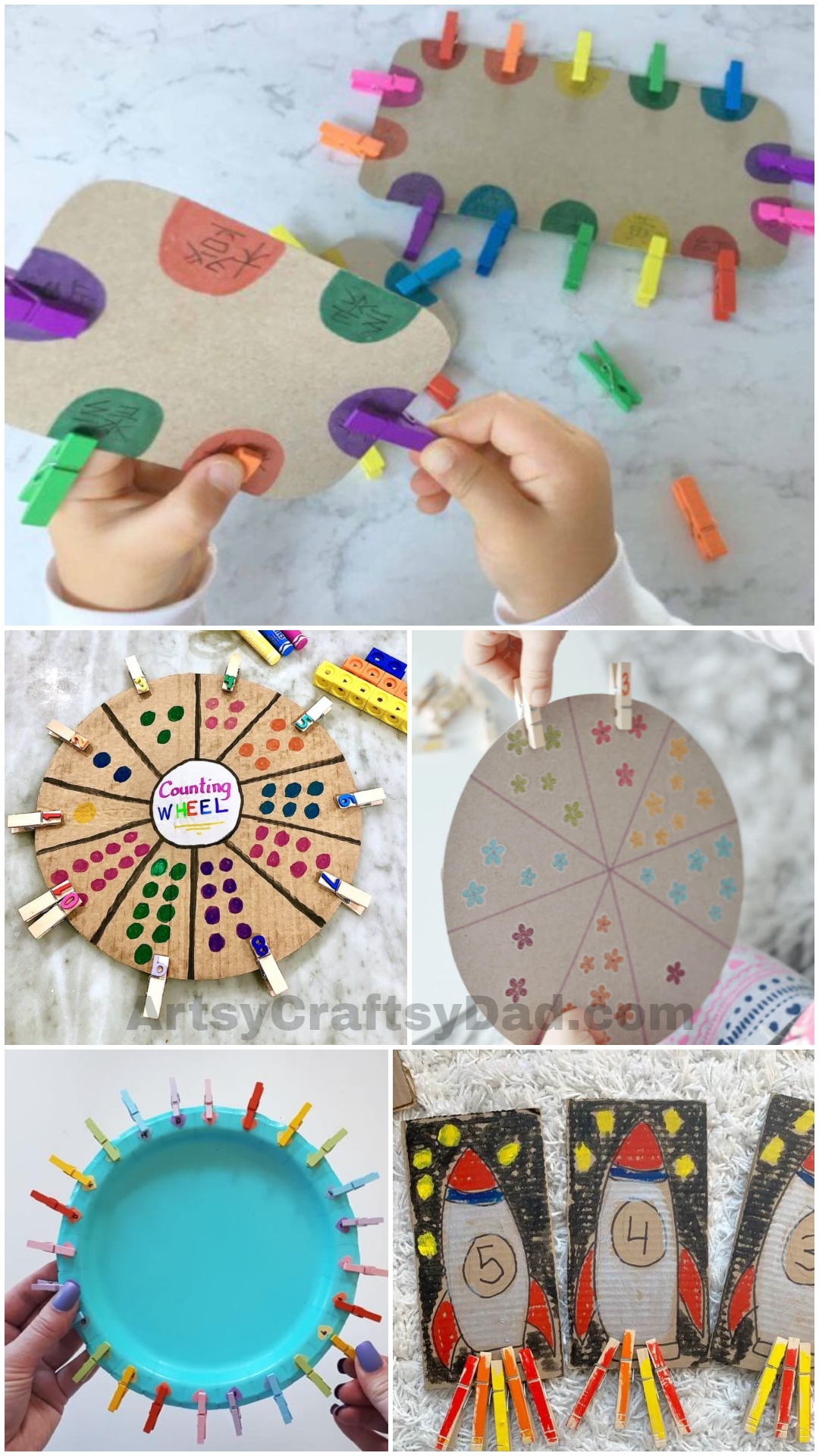 Learning with DIY Clothespins