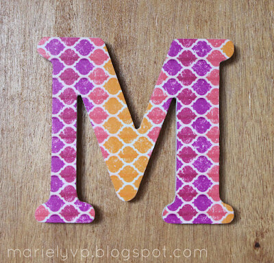 M Letter Covered With Washi Tape For Room Decor - Arts and Crafts with Washi Tape