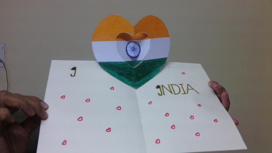 Make Your Own Homemade Popup Card For Independence Day - Participating in Activities for Indian Kids on Independence Day