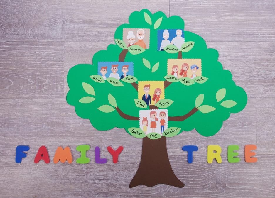 Making Your Own Family Tree Hierarchy Using Paper & Printable Family Photos - Schoolchildren's DIY Ideas for a Family Tree Project