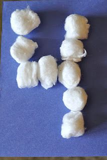 Number Formation Learning Activity For Preschoolers Using Cotton Balls - Making Art Projects with Cotton Balls