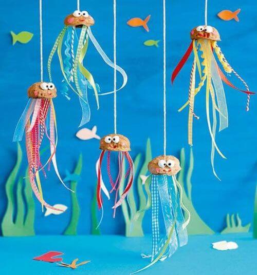 Ocean-Themed Octopus Decoration Craft Idea For Home - Making Octopuses Crafts & Doing Things with Kids 
