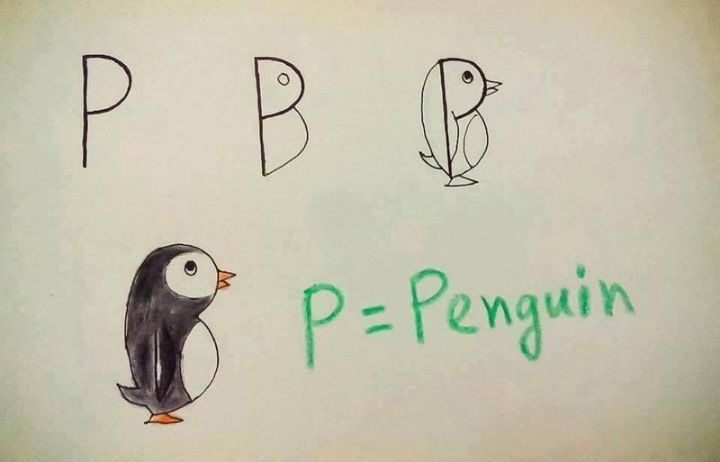 P For Penguin Bird Alphabet - Making Alphabet Images for Babies