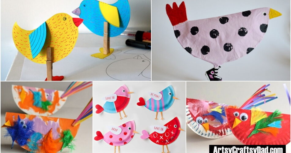 Paper Plate Bird Crafts for Kids
