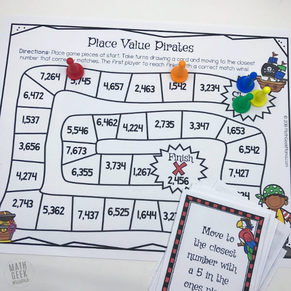 Place Value Pirates Fun Game Activity For 2nd Grade - Games to Learn and Play with Numerical Value