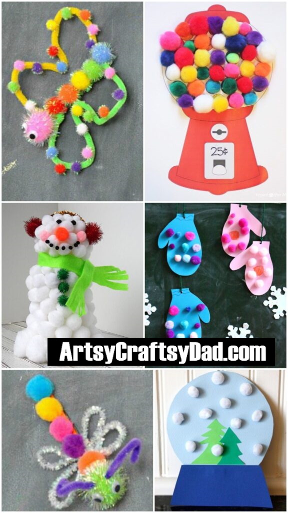 Pom Pom craft Ideas for Kids to Make & Play
