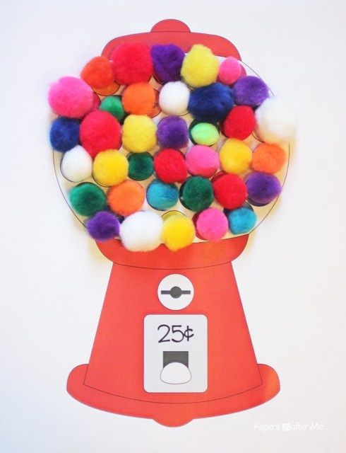 Pom Pom Gumball Machine Craft Activity For Kids - Alluring Pom Pom activities for young ones 