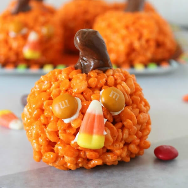 Pumpkin Krispies Crunchy Treat Recipe To Make With Kids - Home-Cooked Fall Snacks For Larger Youngsters