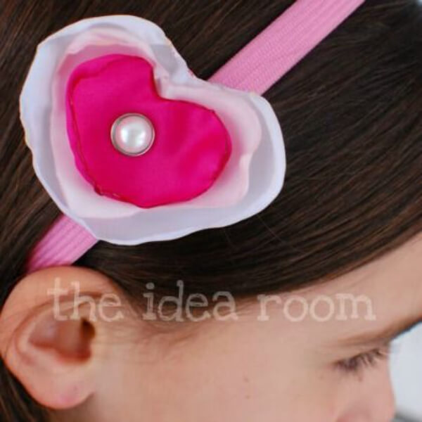 Realistic Heart-Shaped Hair Clip Craft For Valentine’s Day - Crafting Hair Bows to Mark Valentine’s Day 
