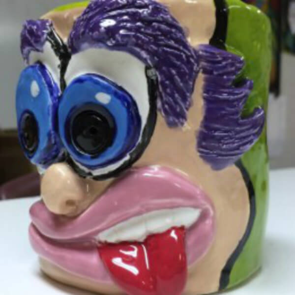 Silly Faced Face Mug Art & Craft Project For Kids - Fun Projects with a Pinch Pot
