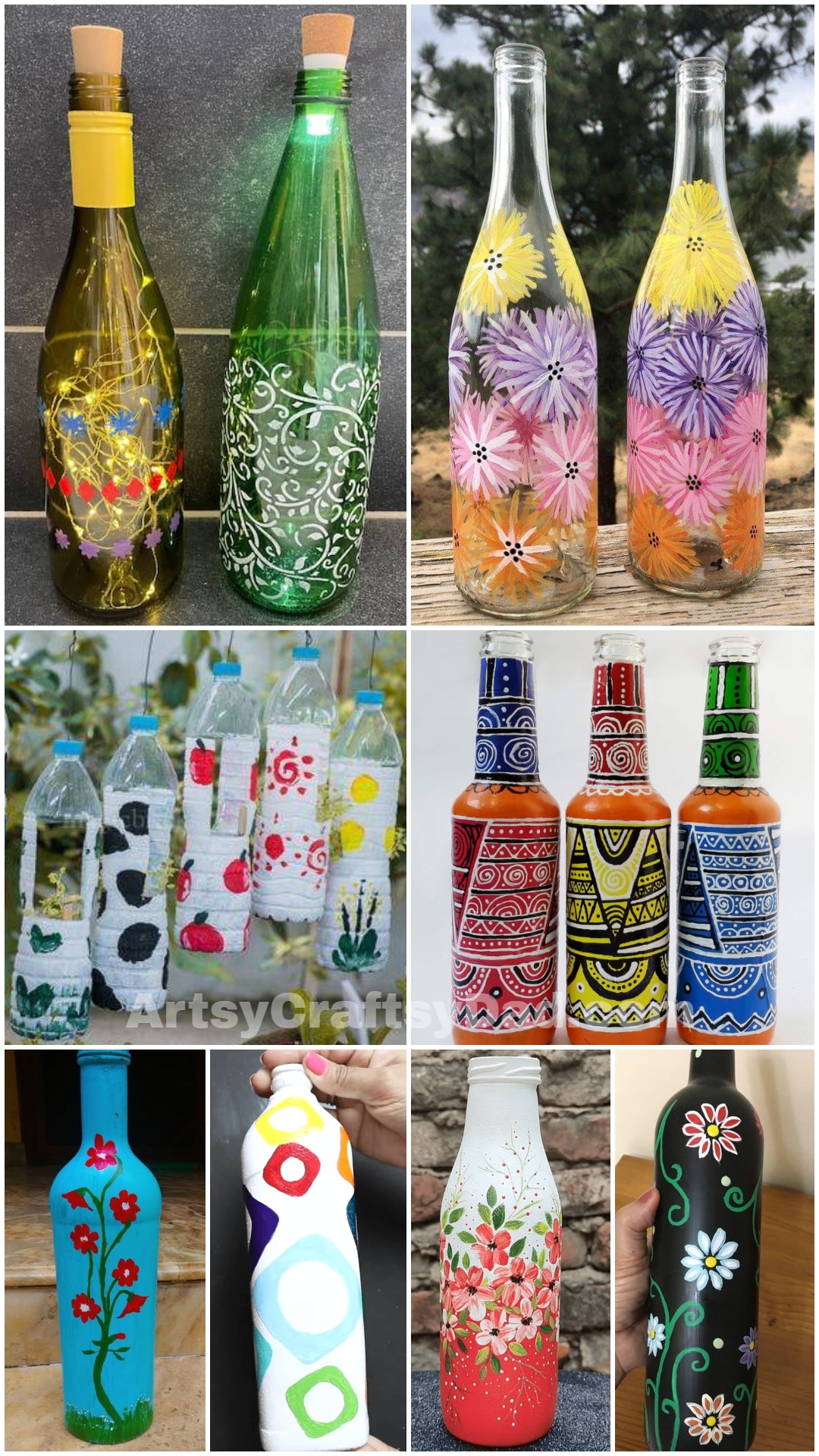 Simple Bottle Painting Ideas