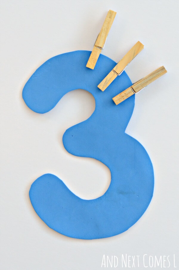Simple Clothespin Math Number Learning Activities For Preschoolers - Acquiring knowledge with clothespins