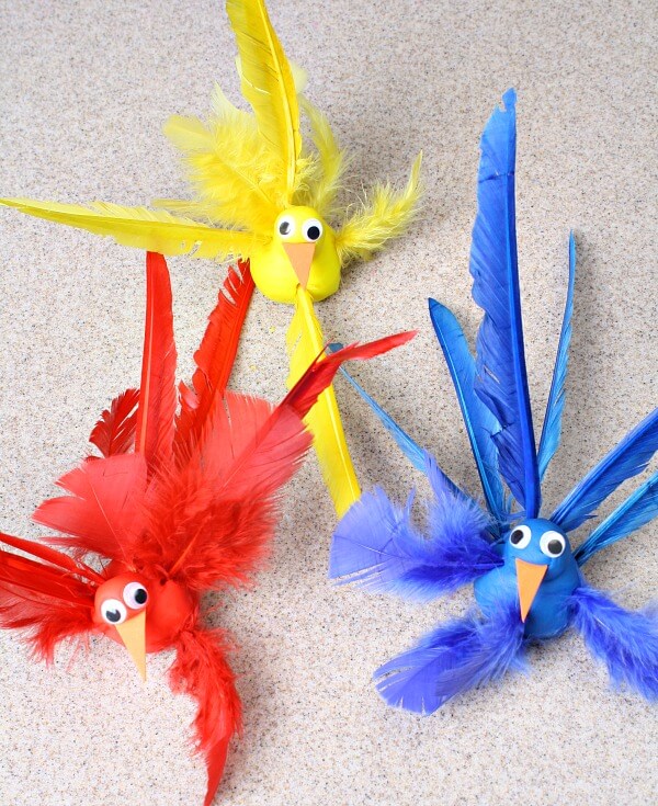 Simple Feather Color Sorting Playdough Activity For Toddlers - Children's Feathery Arts & Crafts