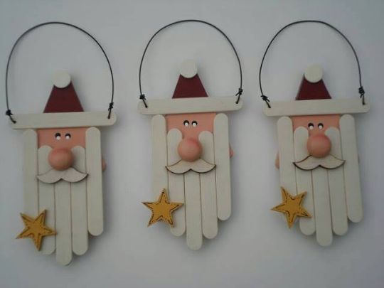 Simple Popsicle Stick Santa Decoration Craft For Wall Hanging - Bring out their Christmas cheer with some fun Santa Claus craft ideas.