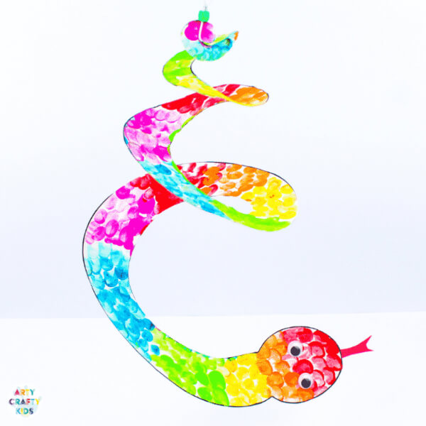 Spiral Snake Mobile Craft Tutorial With Free Printable Template - Make Snake Art to Make the Most of Time with Kids