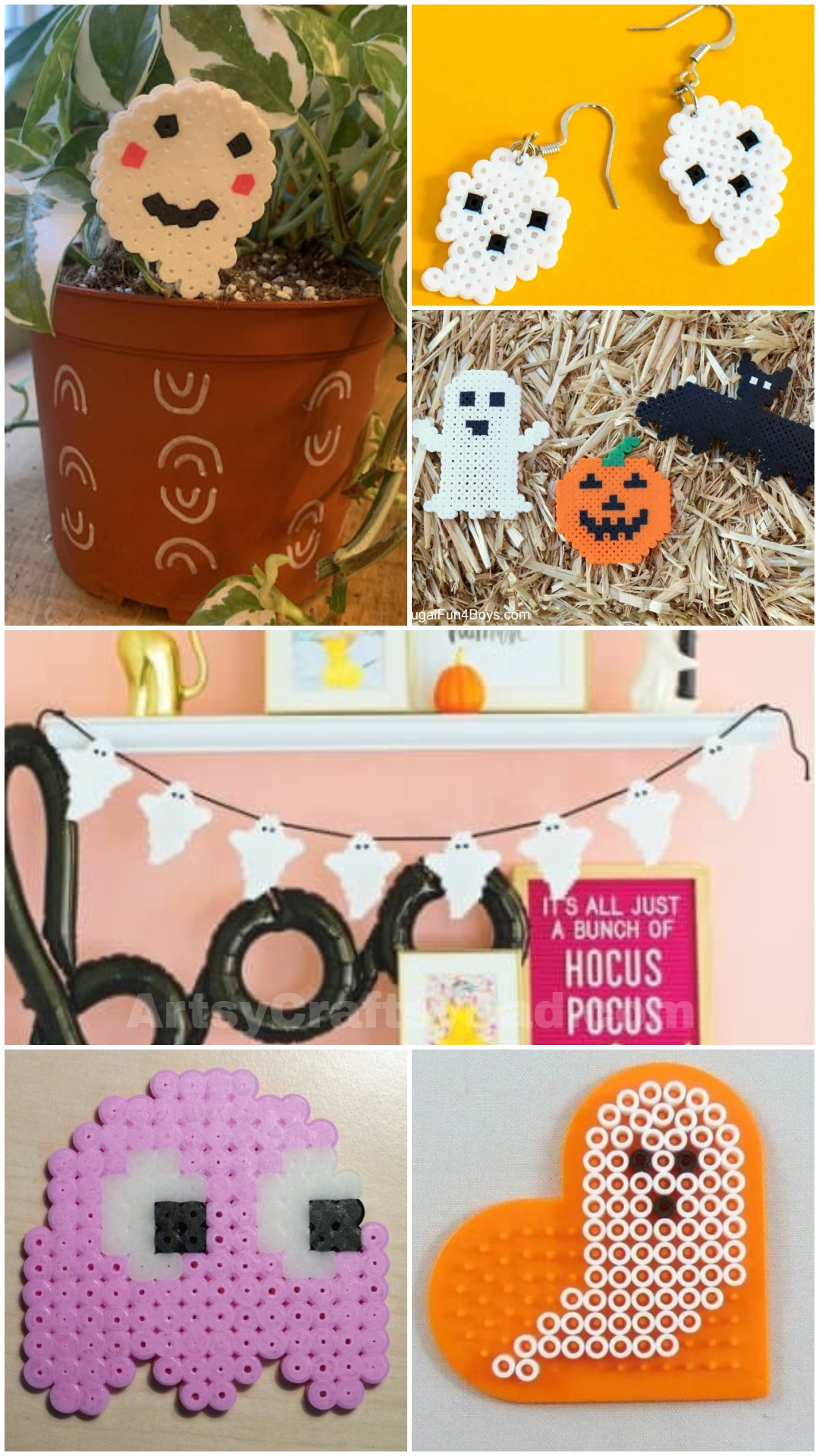 Spooky Craft Ideas with Ghost Perler Beads