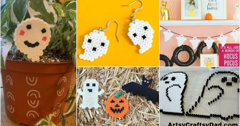 Spooky Craft Ideas with Ghost Perler Beads