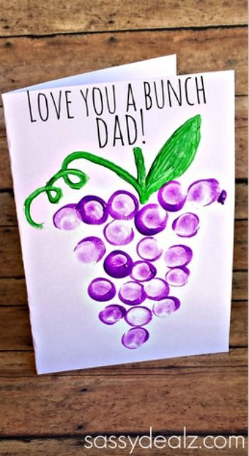 Super Simple Thumbprint Grapes Card Idea for Special Person - Marvelous and Fun Fingerprint Artistry for Youngsters