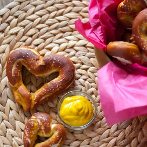 Sweet Pretzel Snack Recipe In Heart Shaped To Make With Kids - What to Serve at a Valentine's Day Party for Kids 