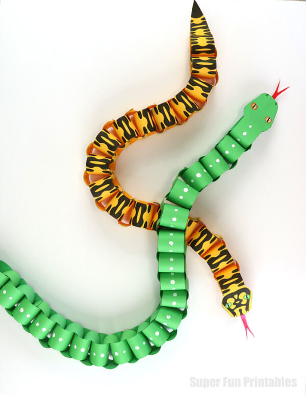 Unique & Cute Paper Chain Snake Craft To Make With Kids - Utilize Your Free Time with Children by Crafting Snakes