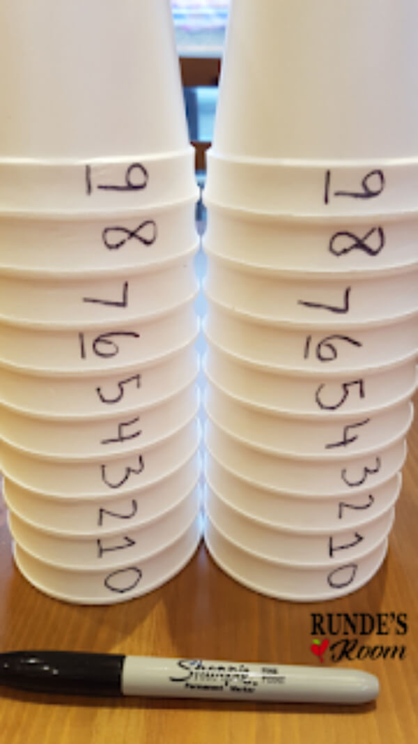 Unique Way To Learn Place Value Math Activity Using Paper Cups - Math Games to Acquire and Study Place Value