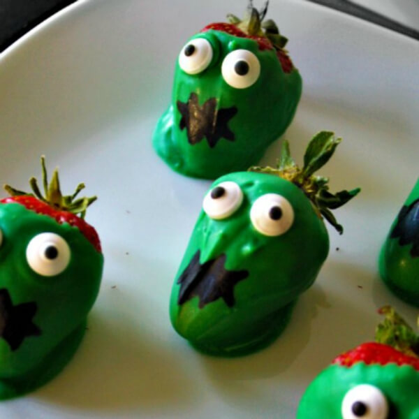 Unique Zombie Strawberries Dessert Recipe With Chocolate Covered - Crafting snacks in the autumn for larger youngsters