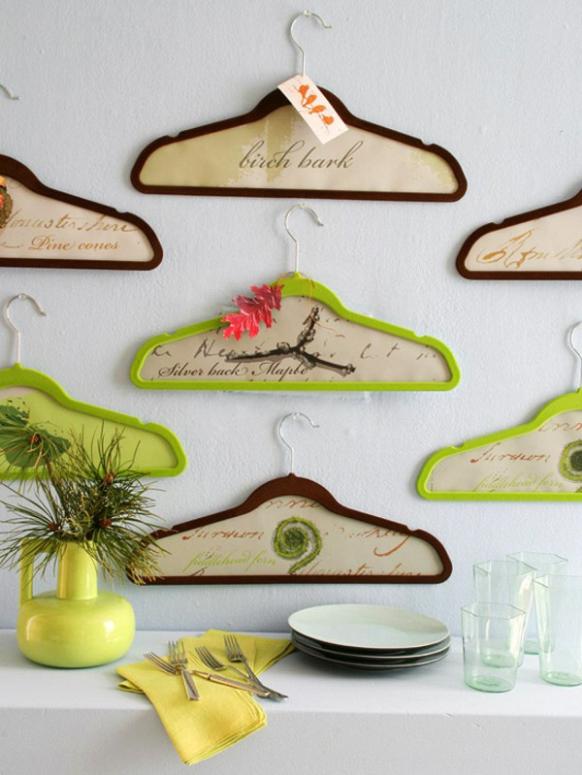 Upcycled Clothes Hangers Decoration Craft Idea With Some Messages - Nature-Themed Arts and Crafts for Children