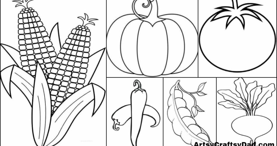 Vegetable Coloring Pages for Kids