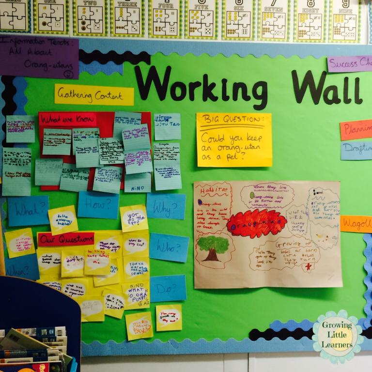Working Wall Bulletin Board Idea For Classroom - Ideas for Showcasing Library Notices