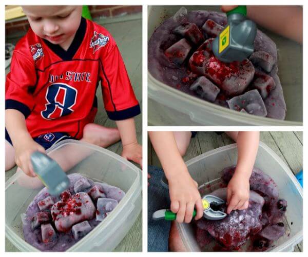Yummy Fresh Berries Frozen Fruit Activity For Kindergartners - Interactive Sensory Activities That Stimulate the Development And Evolution Of Kids