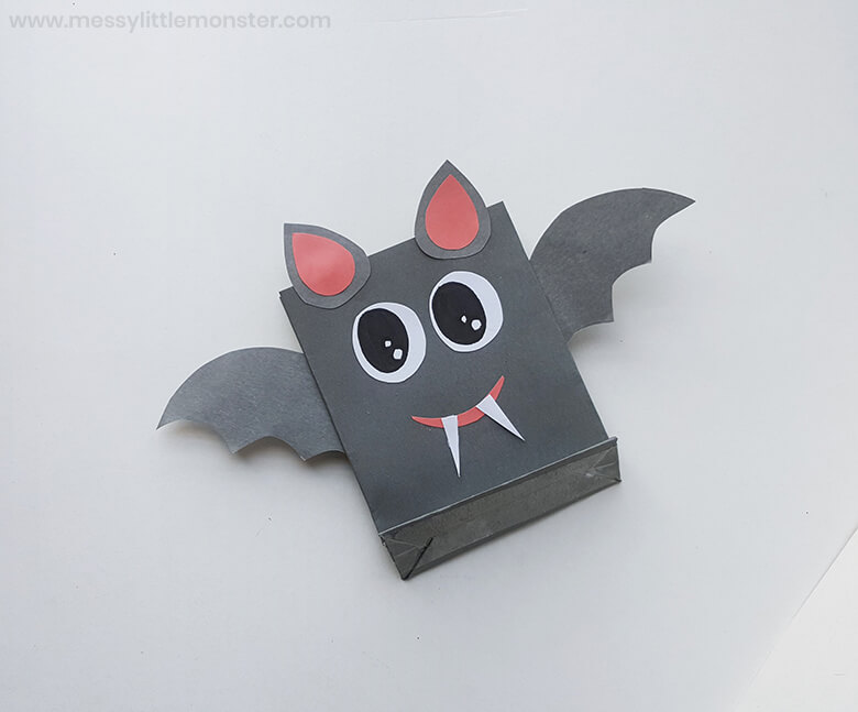 Yummy Treat Bag Bat Craft Idea For Halloween Parties - Crafting with Halloween Paper Bag Supplies