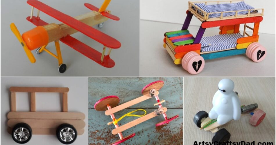 How to Make a Car With Popsicle Sticks