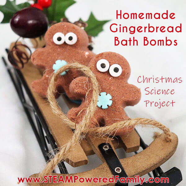 Adorable Gingerbread Bath Bombs Science Project For Christmas - Crafting Your Own Bath Bombs With The Kiddos For Christmas