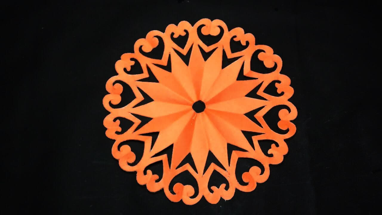 Attractive Mandala Design Using Paper Cutting Technique - Appealing Papercutting Ideas For Decor 
