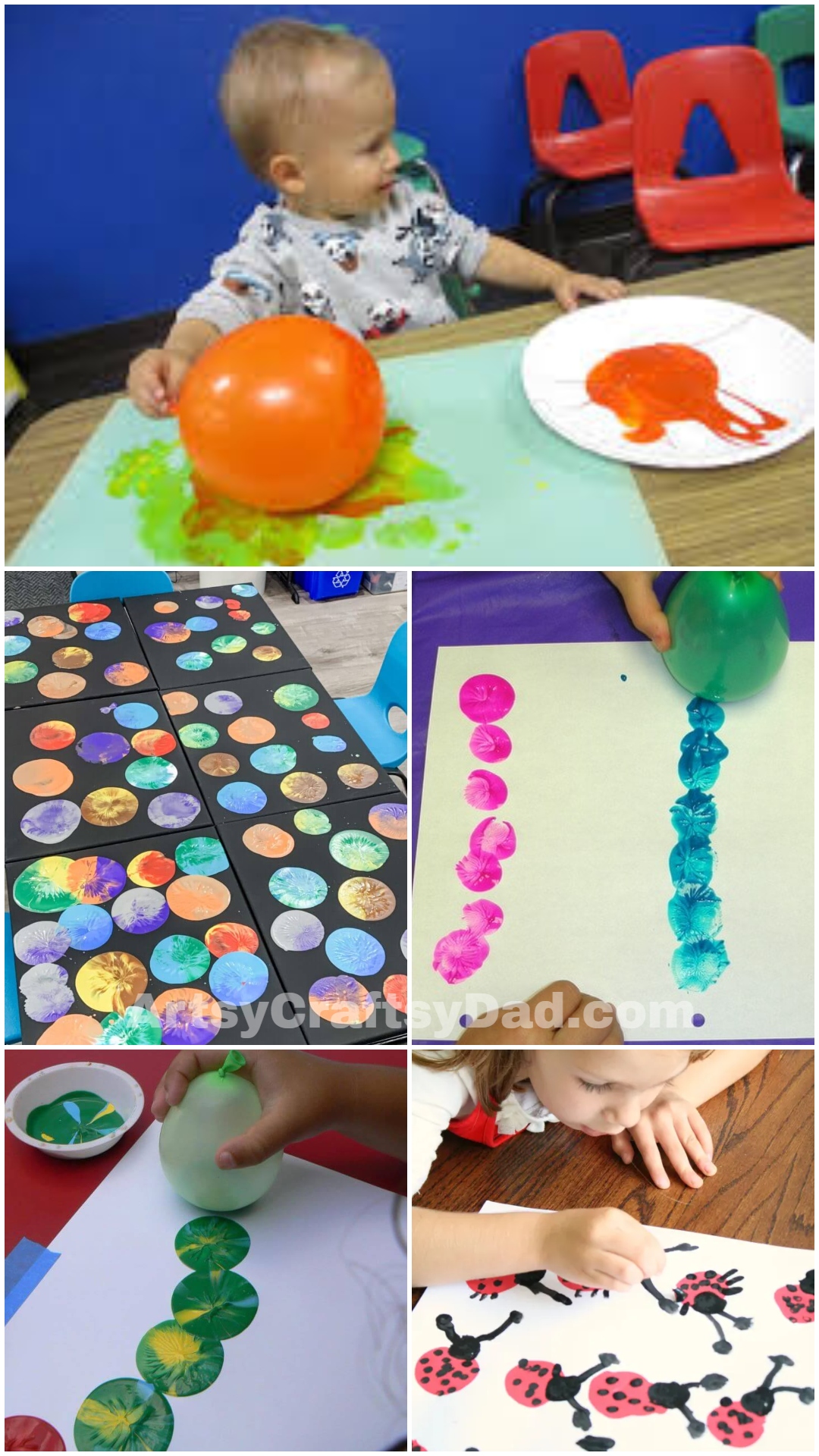 Balloon Stamping Painting Ideas
