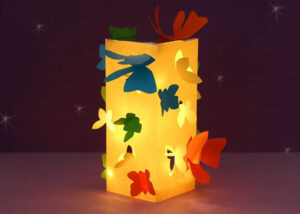 Beautiful Butterflies Lantern Decoration Craft With Lights & Papers