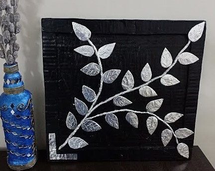 Best Out Of  Waste Aluminum Foil Paper Art Idea For Wall Decor - Artistic Fun with Aluminum Foil for Little Ones