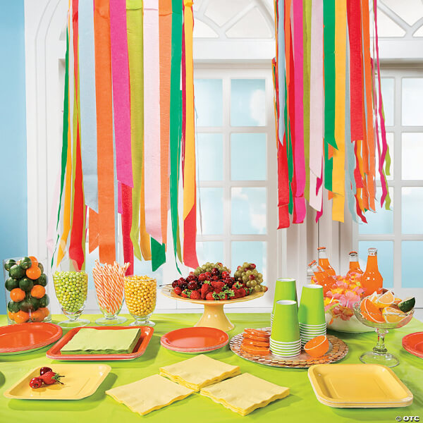 Colorful Chandelier Party Home Decoration Idea For Kids - Creative hints for working with crepe paper