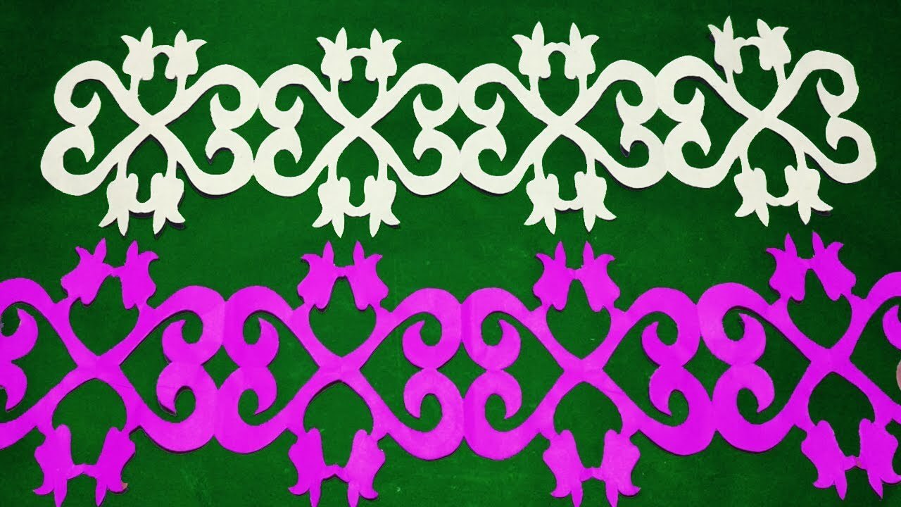 Creative Paper Cutting Border Design For Wall At Home - Cute Papercutting Patterns For Decorating 