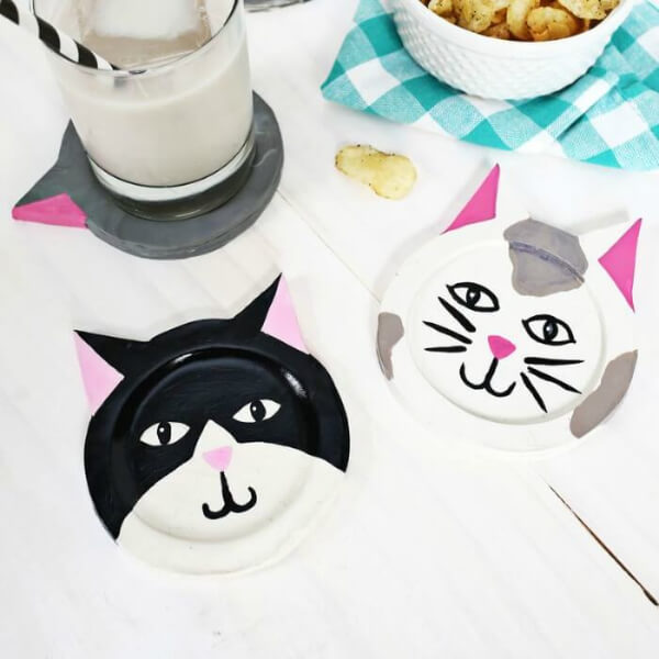DIY Kitty Coaster Craft Made With Clay - Fun Feline-Centric Creations For Kids