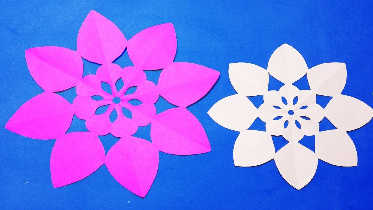 Easy Flower Design Cutting Decoration Idea Out Of Paper - Appealing Papercutting Patterns For Ornamentation