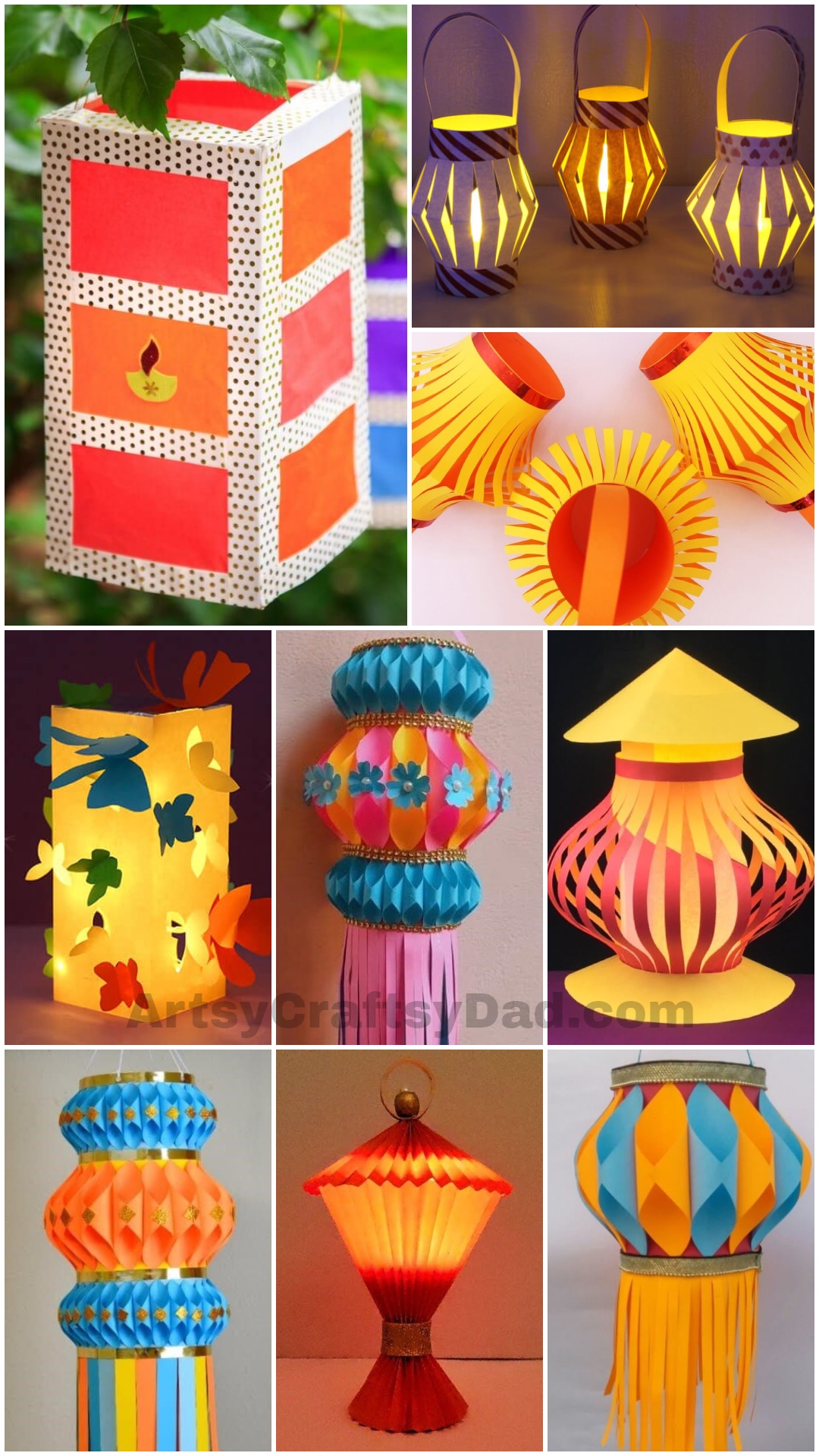 Easy Paper Lantern Making For Diwali & Christmas