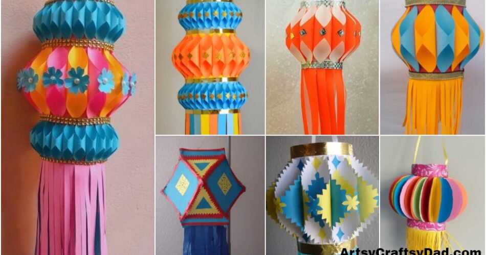 Easy Paper Lantern Making For Diwali & Christmas