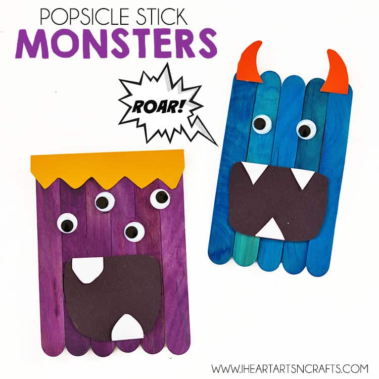 Easy Popsicle Stick Monsters Craft Made With Googly Eyes, & CardStock Papers - Making Playthings Out of Ice Pop Sticks: An Enjoyable Activity with Craft Sticks 