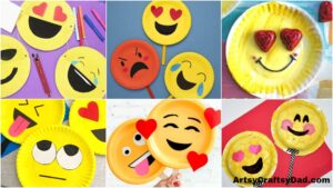 Emoji Paper Plate Crafts for Kids