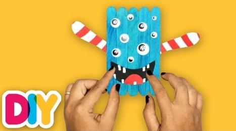 Fast & Easy Popsicle Stick Monster Craft For Preschoolers To Make At Home - Monsters Made of Popsicle Sticks: Entertaining Wooden Stick Toys