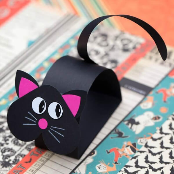 Fun To Make Black Cat Animal Craft For Halloween Parties - Easy Cat Crafts To Make With Kids